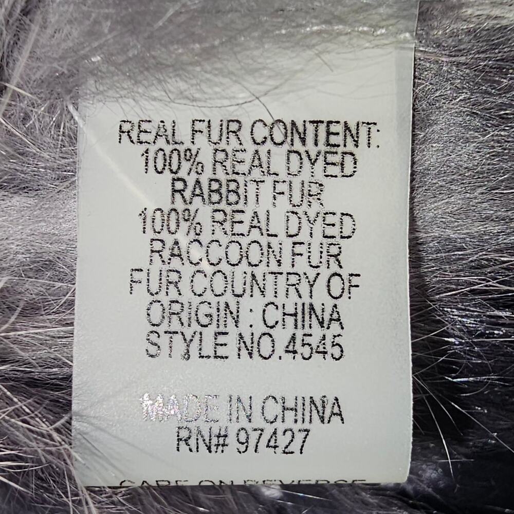 Dolce Cabo Authentic Rabbit Fur And Racoon Fur Ri… - image 8